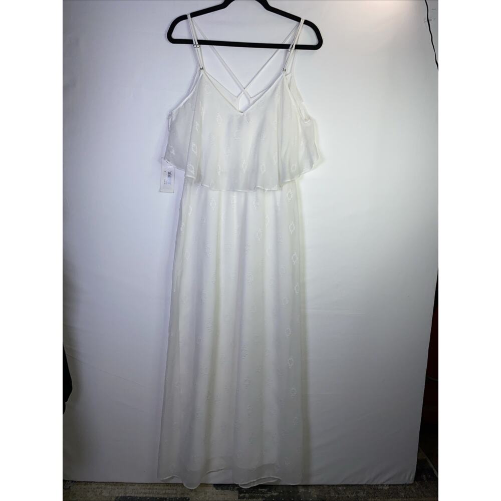 Dolce Vita Women Medium Mirai Ruffle Maxi White Dress NWT